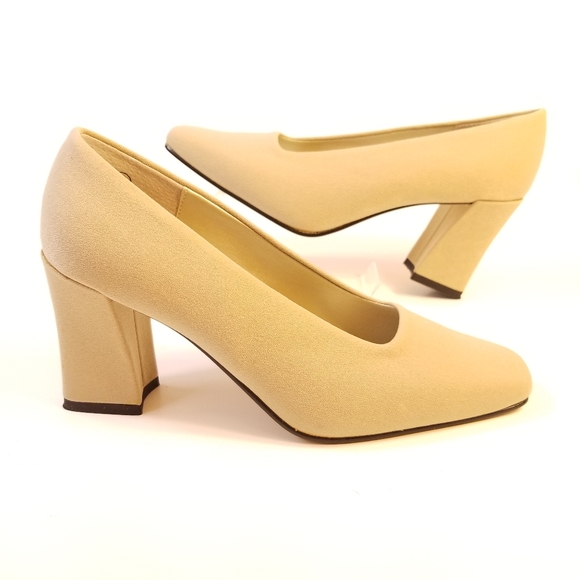 Jasmin Classic Beige/Khaki Fabric Pumps/Heels - Picture 9 of 14